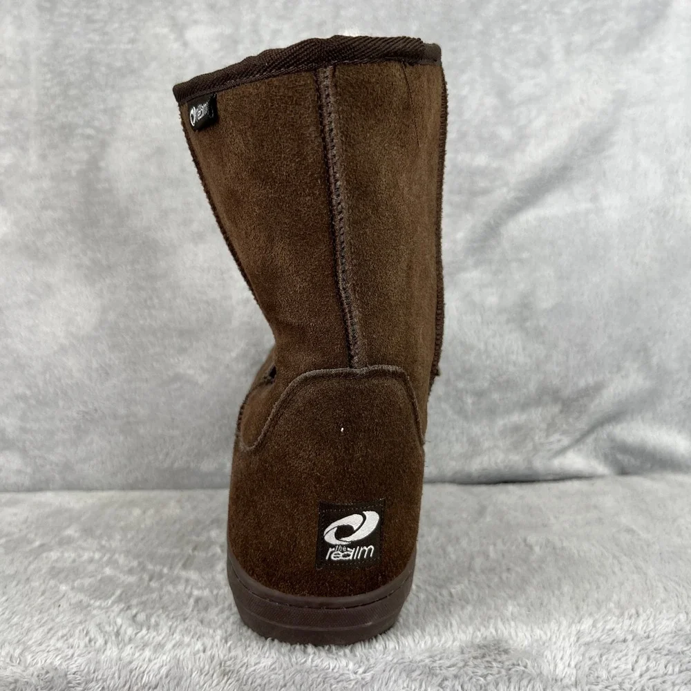 The Realm Suede Australian Wool Boots 13 Brown Men Winter Warm Outdoor